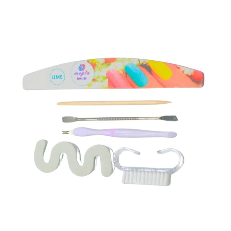 Jackie Pedicure Set 6-Piece Nail Trimming and Exfoliation Kit