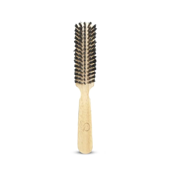 Queen Line Mini Wooden Detangling Hairbrush Soft Bristles Compact Travel Size