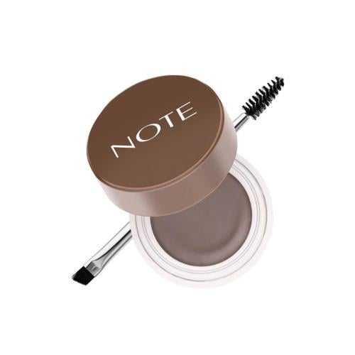 Note Pro Pomade Eyebrow Gel, Waterproof, 03 Dark Brown, Includes Brush