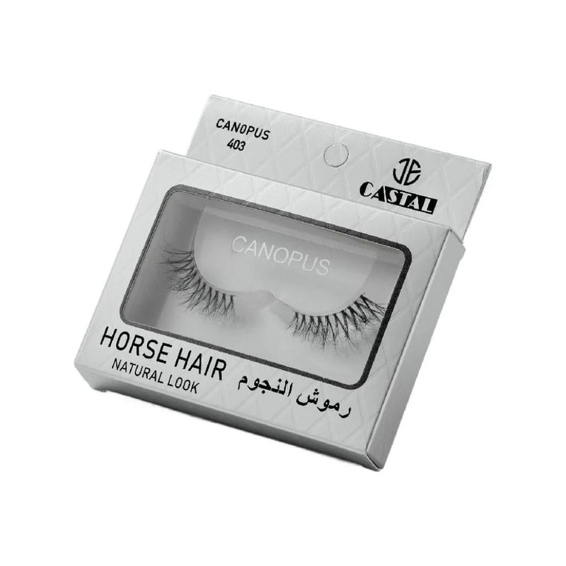 Castal Natural Hair Eyelashes Canopus 403, Reusable, Transparent Band