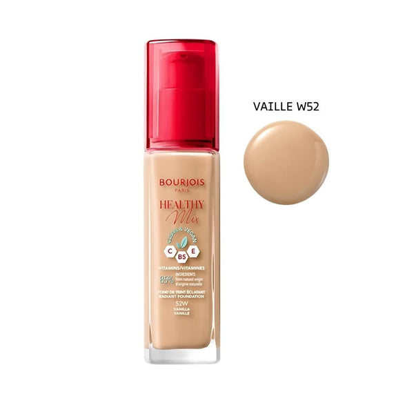 Bourjois Healthy Mix Foundation 52 Vanilla, Medium Coverage, 16-Hour