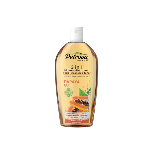 Petrova 3-in-1 Papaya Makeup Remover, Cleanser & Toner 400ml