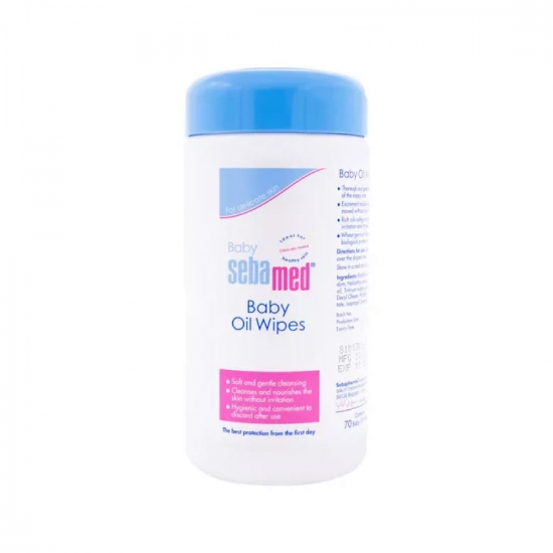 Sebamed Baby Cleansing Wipes Oil-Based Alcohol-Free 70 Count