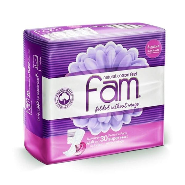 Wingless Sanitary Pads Large Super Absorbent Cotton Feel Fam 30 Pads