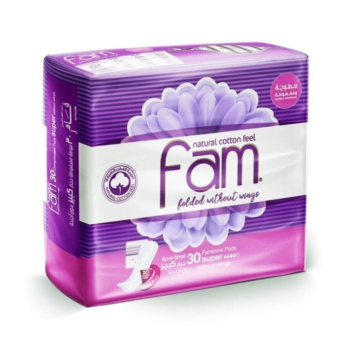 Wingless Sanitary Pads Large Super Absorbent Cotton Feel Fam 30 Pads