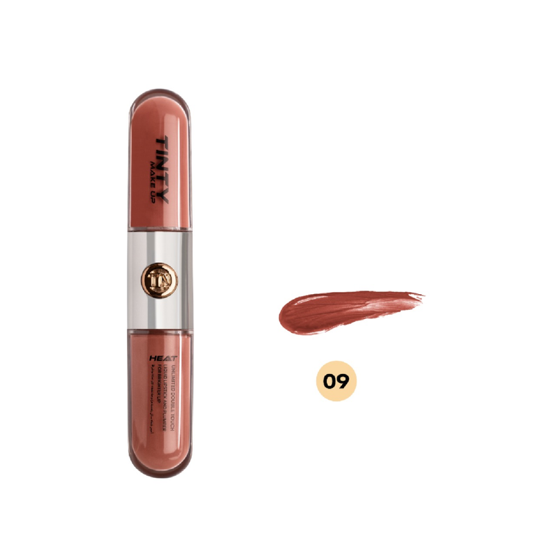 Tinty Double Balm Liquid Lipstick, Shade No. 09, Glossy Finish
