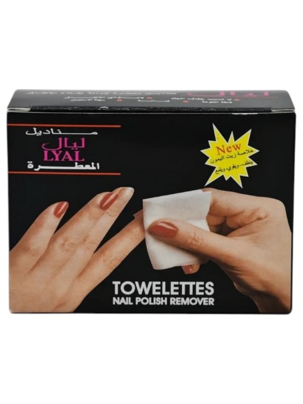 Nights LYAL Perfumed Nail Polish Remover Towelettes with Lemon Oil - 12 Count