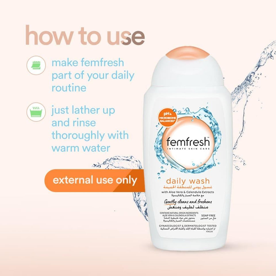 Femfresh Daily Intimate Wash with Aloe Vera for Sensitive Skin 250ml