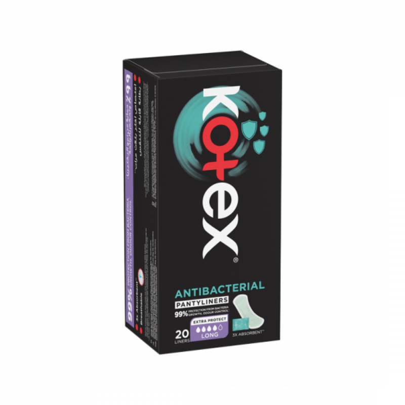 Kotex Cotton Daily Pads, Unscented, 20 Count