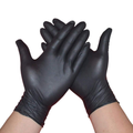 Powder Free Vinyl Gloves - Black, Medium Size, 100 Count
