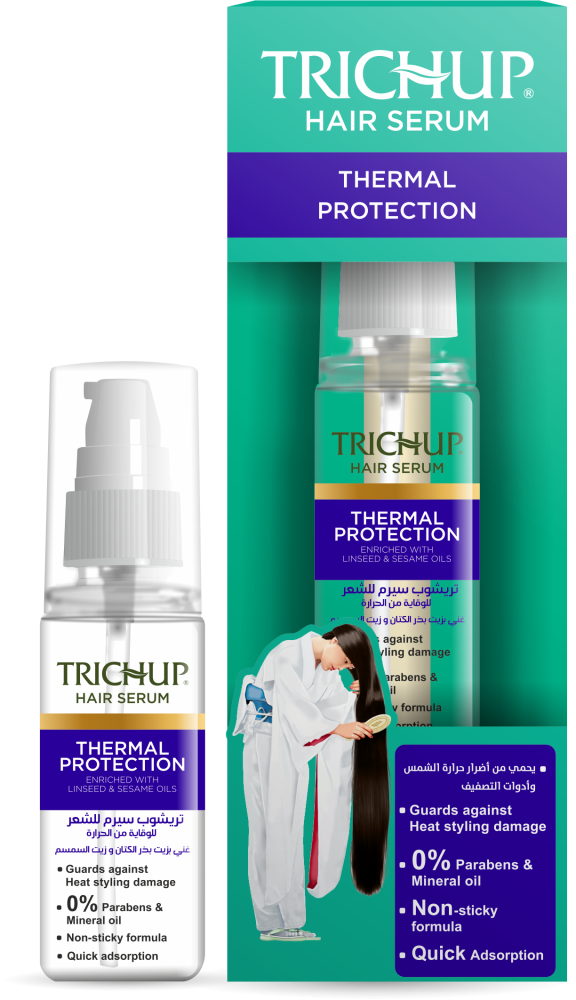 Hair Regrowth Serum Thermal Protection Flaxseed Oil Trichup 60ml