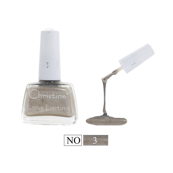 Christine Nail Polish Number 3 Glossy Color Quick Drying
