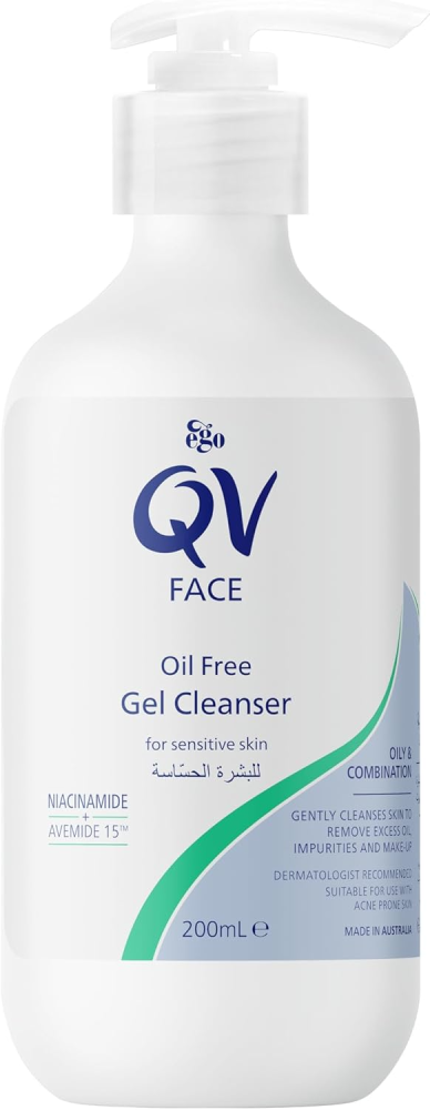 Gel Cleanser Oil-Free Sensitive Skin Refreshing Formula QV 200ml