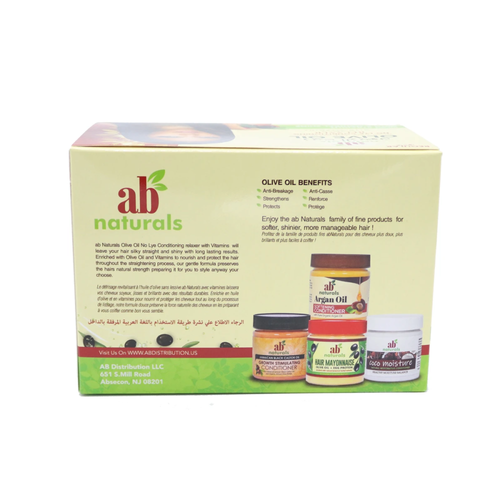 AB Naturals Olive Oil Hair Straightening Kit, Sodium-Free, Vitamin Enriched