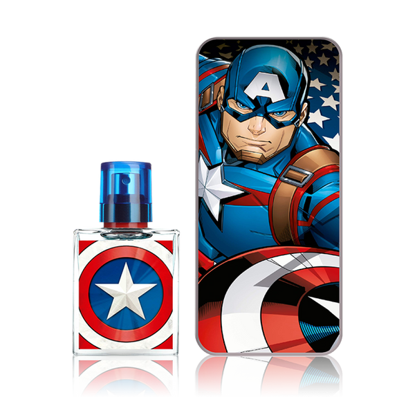 Fragrance Gift Set Captain America Eau De Toilette Metallic Box Marvel 30ml