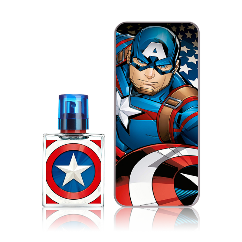 Fragrance Gift Set Captain America Eau De Toilette Metallic Box Marvel 30ml