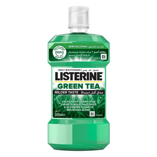 Antibacterial Mouth Wash Green Tea Mild Taste Listerine 500ml