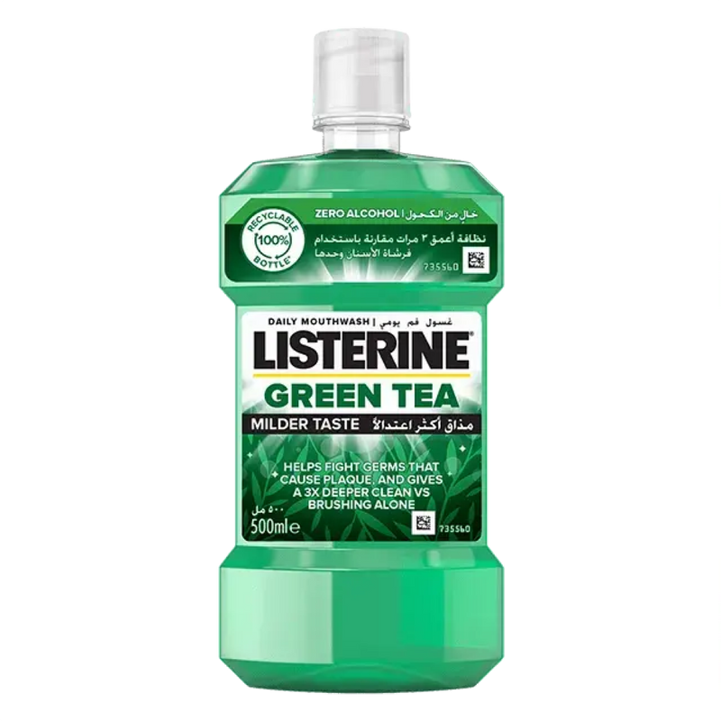 Antibacterial Mouth Wash Green Tea Mild Taste Listerine 500ml