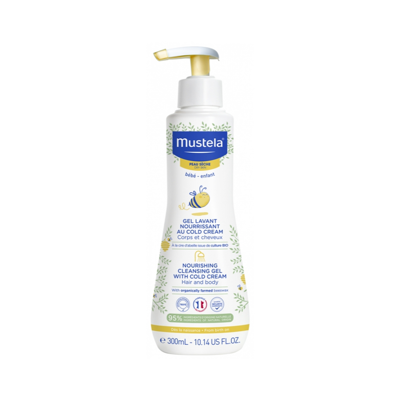 Mustela Nourishing Cleansing Cream Wash with Cold Cream & Beeswax, 300ml