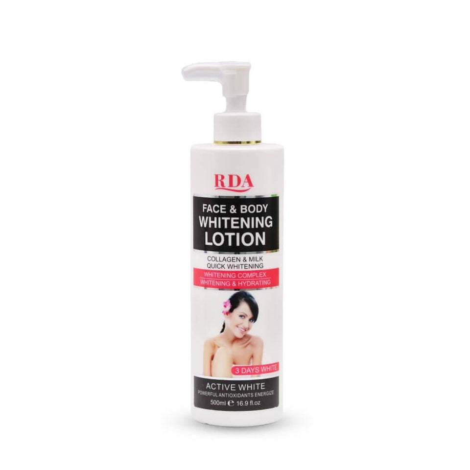 RDA Whitening Skin Lotion for Face & Body Brightening & Moisturizing 500ml
