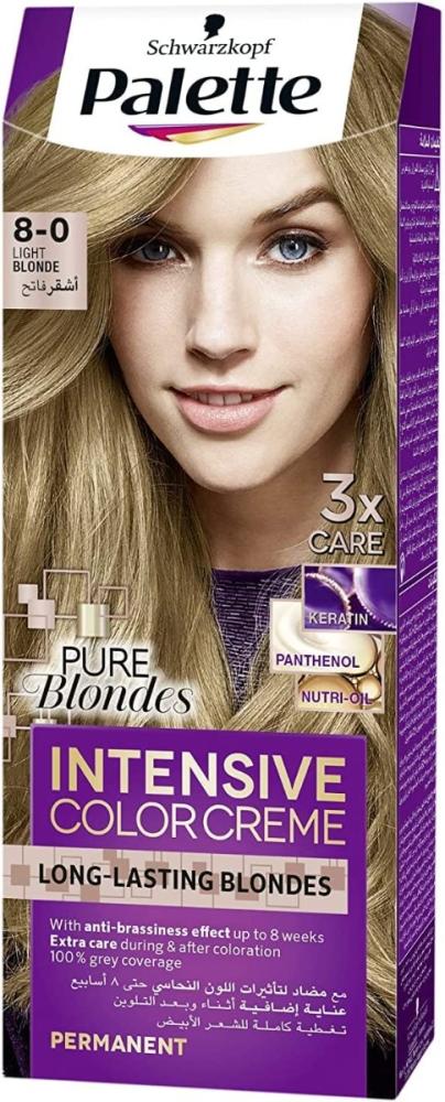 Light Brown Hair Dye Permanent Natural Finish Palette 8-0 50ml