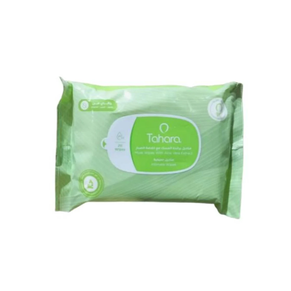 Tahara Intimate Wipes, Musk Powder Scent, 20 Count