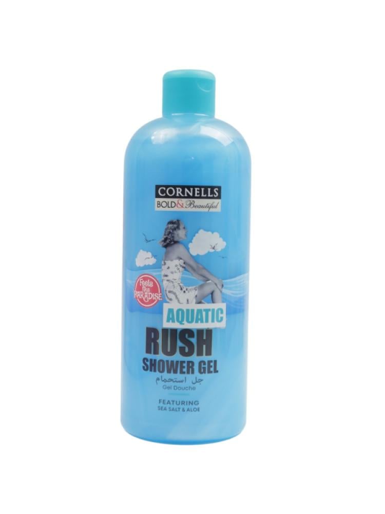 Cornell's Aquatic Rush Shower Gel with Sea Salt & Aloe Vera, 750ml