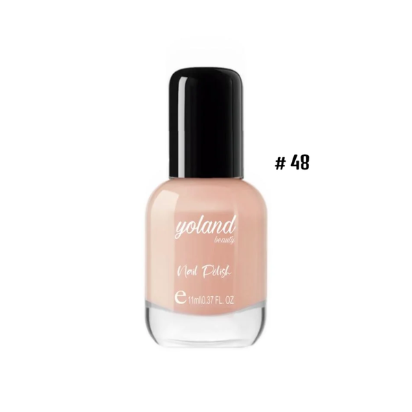 Yolande Beauty Nail Polish, Quick-Drying Formula, Glossy Finish, Color 48