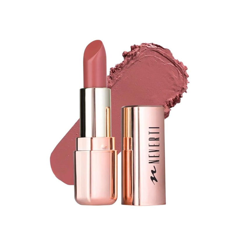 Neverti Matte Creamy Lipstick, 107 Power Kiss, Long-Lasting, Full Coverage