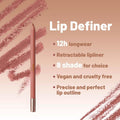 Adios Waterproof Lip Liner, Matte Finish, 06 Desert Rose
