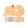 Soft Velvet Makeup Sponge Set, 20 Pieces Assorted Shapes