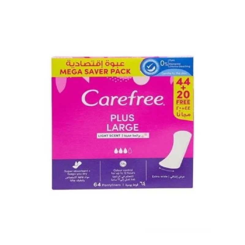 Carefree Sanitary Pads, Large Size, 24 Count