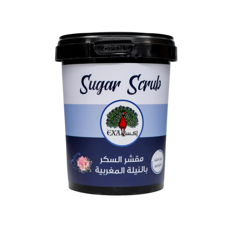Exa Moroccan Indigo Sugar Scrub, Exfoliating Body Treatment, 600g