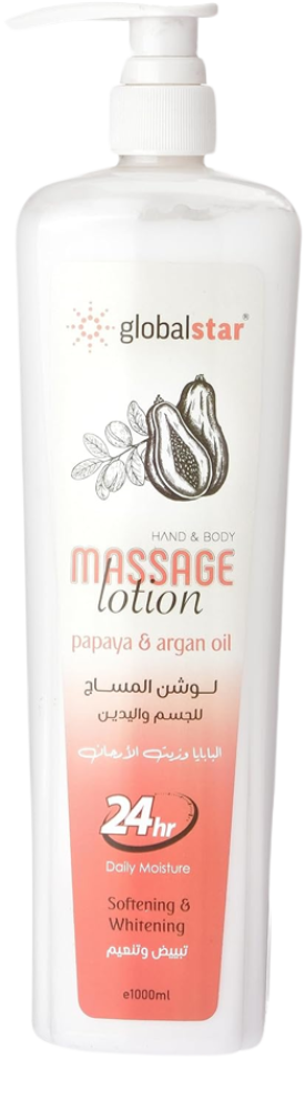 Best Body Lotion Papaya and Argan Oil Deep Hydration Global Star 1000ml