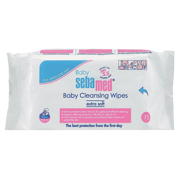 Baby Wipes Gentle Cleansing for Sensitive Skin Sebamed 72pcs