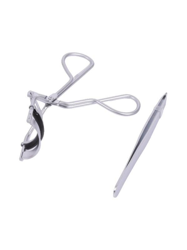 Salon System Eyelash Curler and Tweezer Set - 2 Pieces