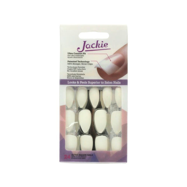 Jackie Ready-Made Artificial Nails Glue-Free Adhesive Backing, Multi-Size Kit