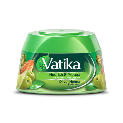 Vatika Styling Hair Cream: Nourish & Protect with Olive & Henna 210ml