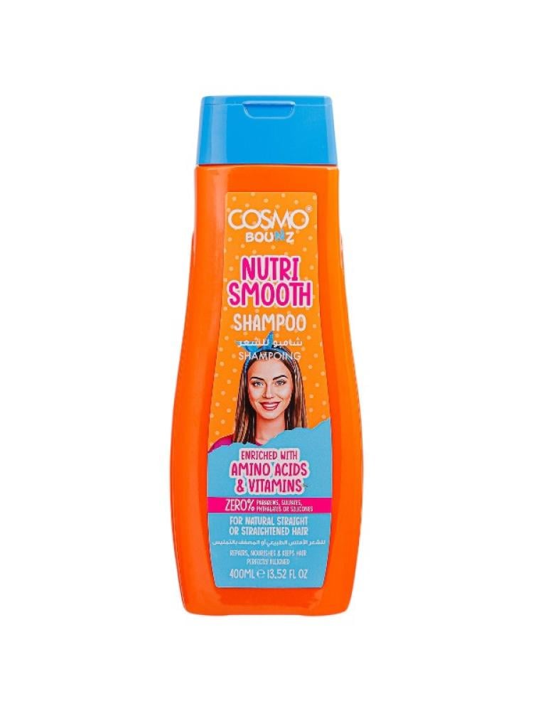 Cosmo Bounz Nutri Smooth Shampoo for Straight & Treated Hair with Amino Acids & Vitamins - 400ml