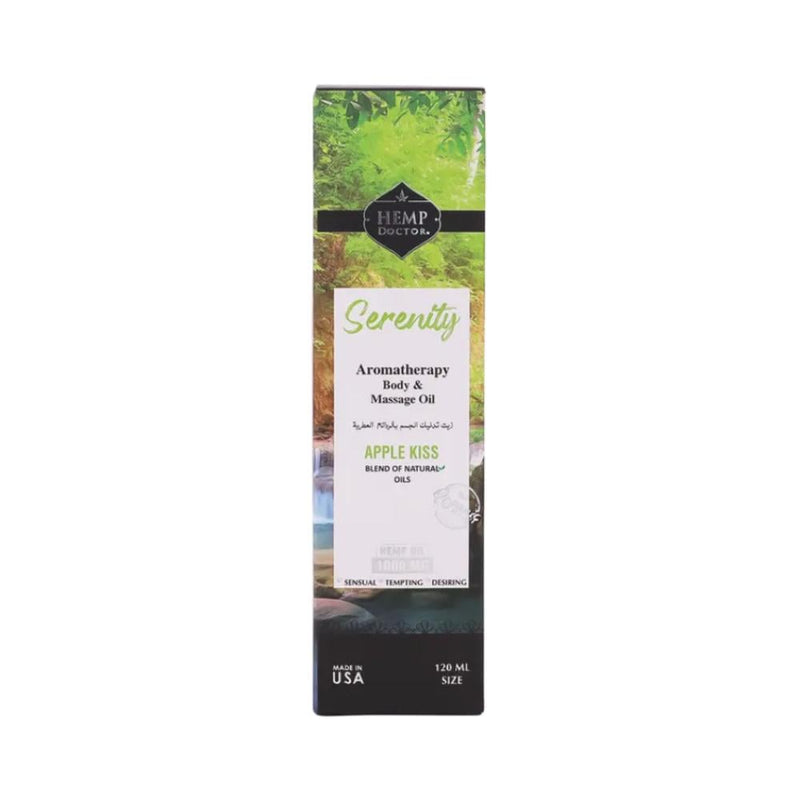 Doctor Hemp Apple Body Massage Oil for Moisturizing and Relaxation, 120ml