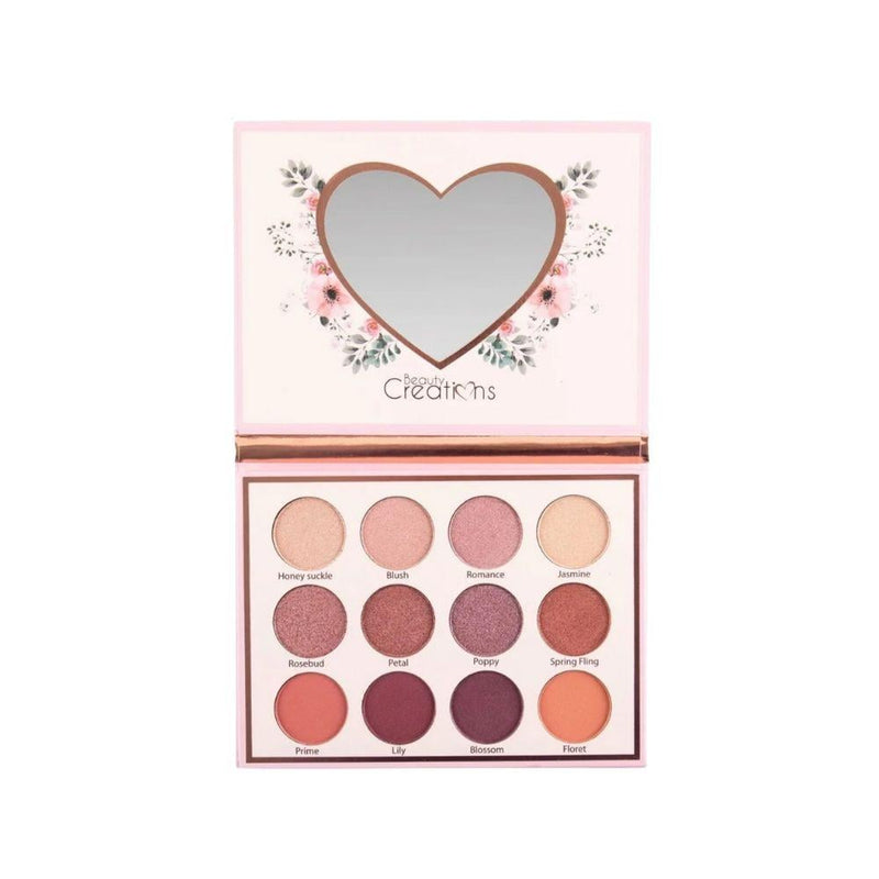 Beauty Creations Eye Bloom Eyeshadow Palette, 12 Mauve & Warm Tones