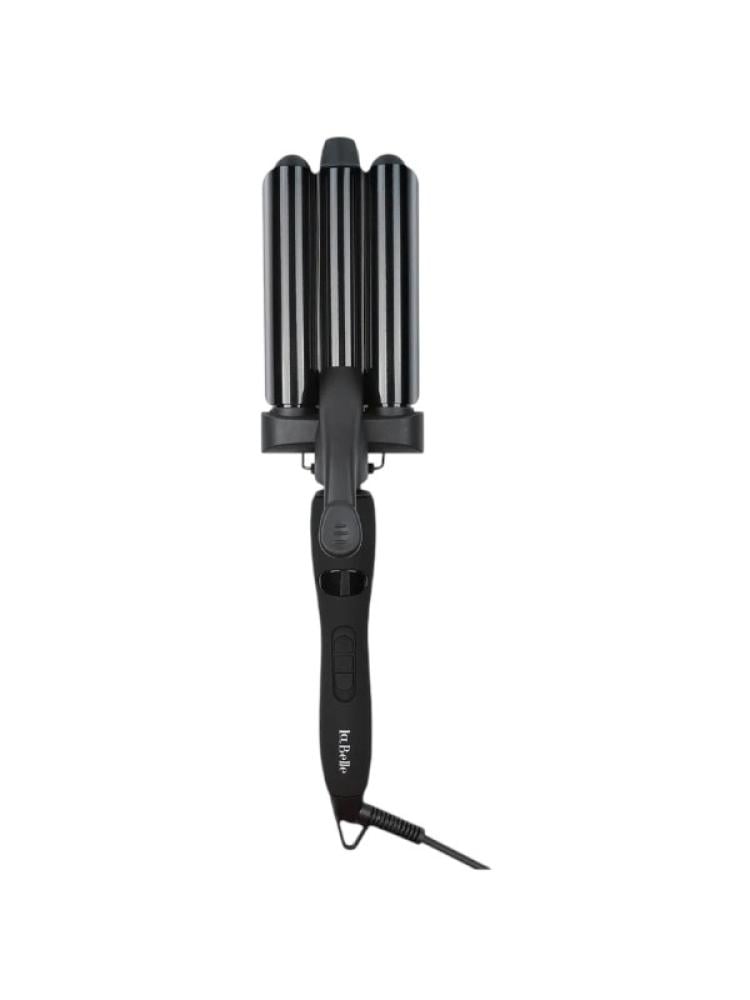 Triple Barrel Hair Waver Beach Wave Curler Ceramic Tourmaline La Belle