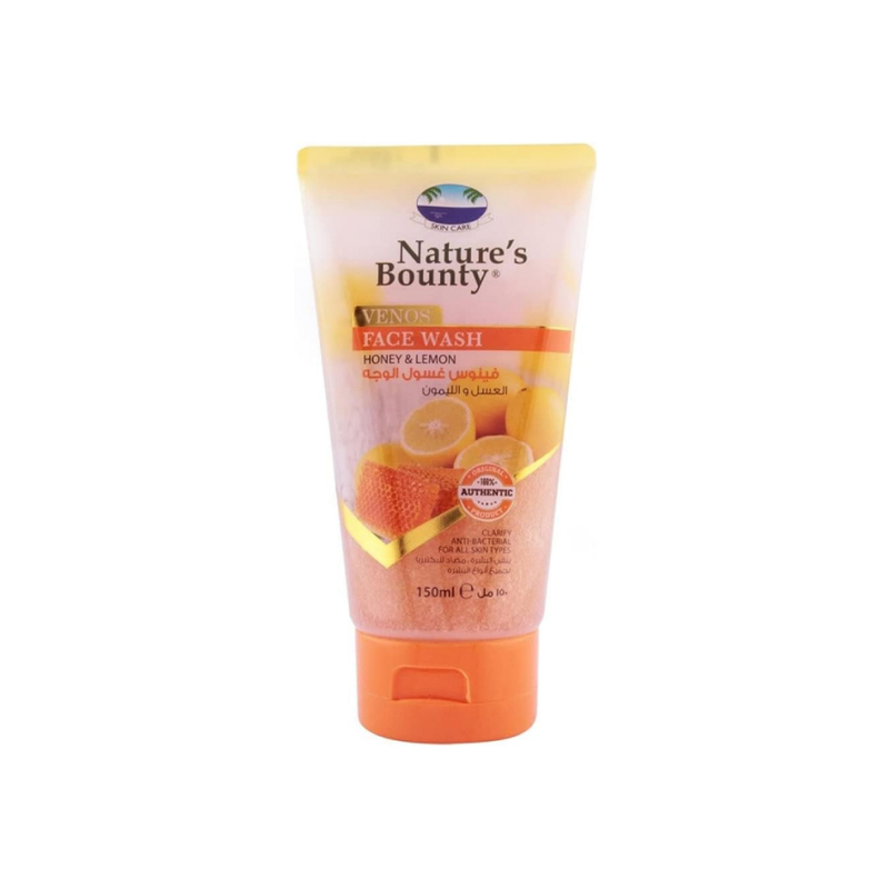 Natures Bounty Honey and Lemon Facial Wash for All Skin Types, 150ml