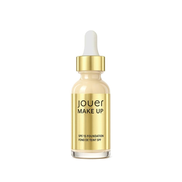 Jouer Vitamin Liquid Foundation, Matte, SPF 15, W2 Light Ivory