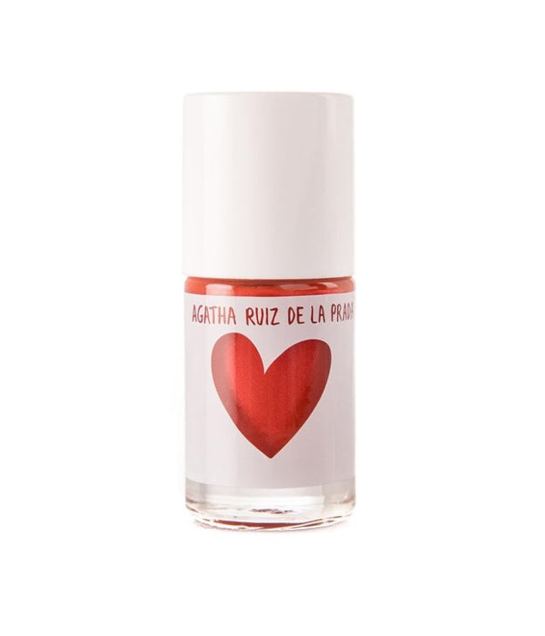 Red Nail Polish Glossy Long-Lasting Formula Agatha Ruiz 161 10ml