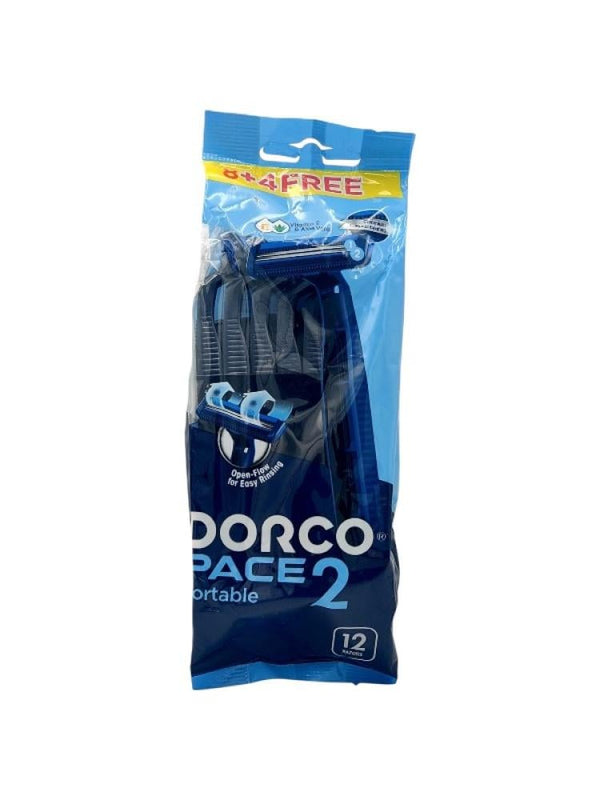 Dorco Men's Razor Blades, Aloe Vera & Vitamin E, 12 Blades