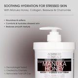 Advanced Clinicals Manuka Honey Restore Hydrate Body Cream Dry Skin 454g