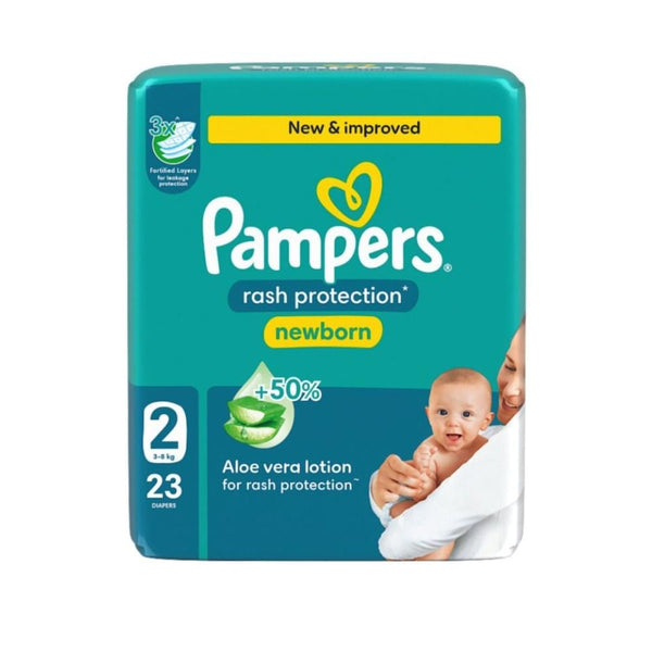 Pampers Diapers Taped Rash Protection Gentle Newborn Fit Size 2 23 Count
