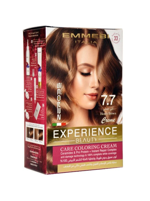 Zero 35 Permanent Hair Dye Kit - Shade 7.7 Honey Brown with Ceramides