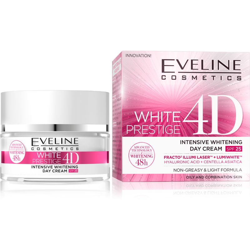 Day Cream With SPF 25 Whitening Brightening Moisturising Eveline 50ml